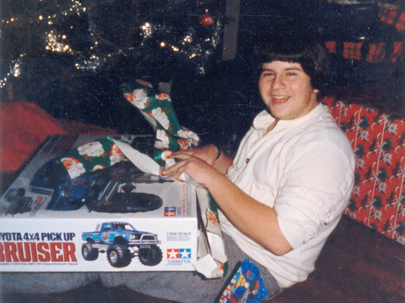 Dean with Bruiser Xmas 1985